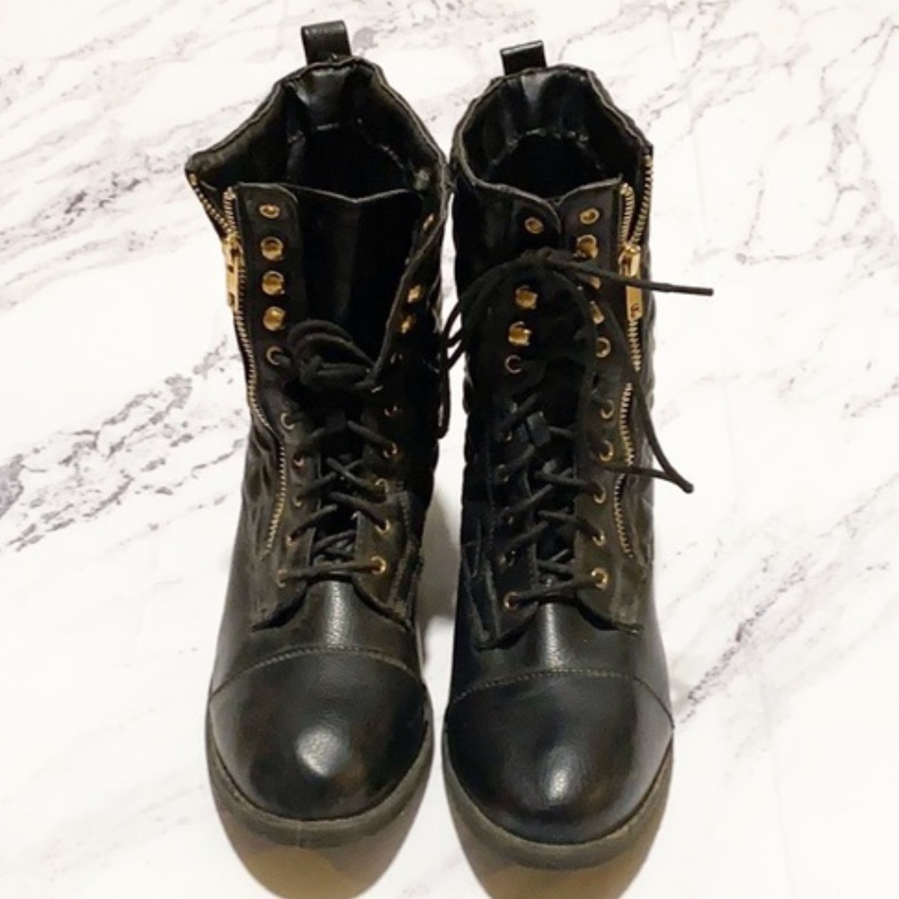Lace Up Combat Boots